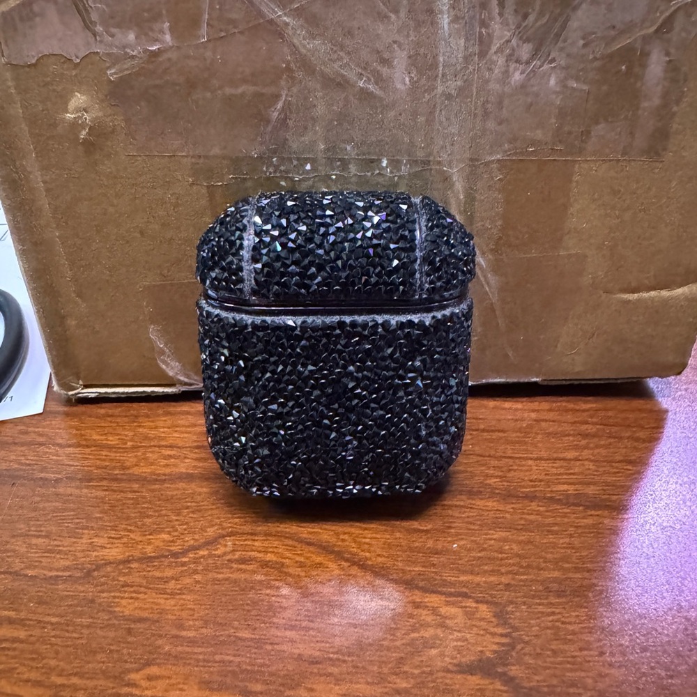 Black Bling Rhinestone Airpod Case Airpods Gen 1 Airpods Gen 2 Case